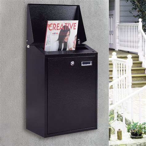 locking metal wall box|lockable wall mounted post box.